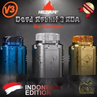 HELLVAPE RDA DEAD RABBIT V3 - Indonesia Editon - 24mm - 810 - RDA DEAD RABIT 3 AUTHENTIC by HELL VAPE