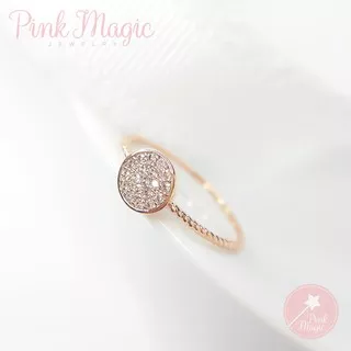 Cincin fashion eropa PINKMAGIC Chic and elegant rose gold ring CAILA trendy modern