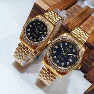 JAM TANGAN COUPLE ROLEX OYSTER WANITA ORIGINAL DATE ANALOG WANITA ADA 3 WARNA GRATIS ONGKIR MURAH