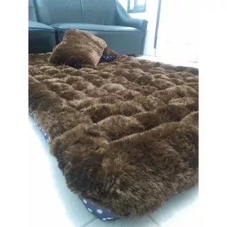 kasur bulu rasfur 130x170 / kasur / kasur gender bulu rasfur tebal / kasur karpet bulu tebal  cod