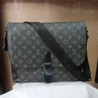 Tas kantor LV monogram black briefcase