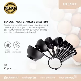 SENDOK TAKAR MODEL MANGKOK 1 SET 10 UKURAN - KOPI - MASAK - BAKING