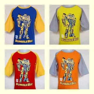 Baju Kaos Anak Raglan Karakter Bumblebee Autobot Transformer