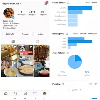 akun Instagram murah berkualitas real follower || akun ig olshop || akun ig tentang resep kuliner