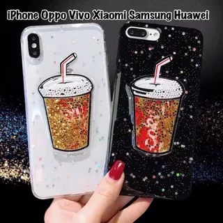 Coca cola glitter case iphone samsung realme huawei xiaomi A3s A5s A7 F9 A5 A9 2020 A52 A92 A72 A74 A54 RENO 2 3 4 5 6 PRO vivo oppo xiaomi redmi max 11