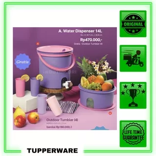 Tupperware Promo Water Dispenser 14L Ungu Tempat Minuman / Free Bubble wrap