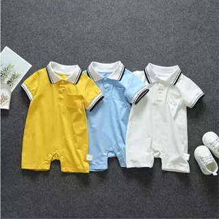 LittleBear - Baju Bayi Laki-Laki Import / Jumper Bayi Lengan Pendek Berkerah POLO