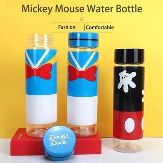 MINISO! Botol minum bening we bare bears 500ml / botol minum Disney 600ml / tartan water bottle / botol miniso surabaya murah