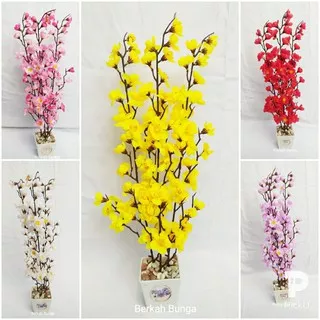 sakura hias- sakura artificial- Sakura plastik- Hiasan meja- Hiasan kantor- bunga artificial- bunga