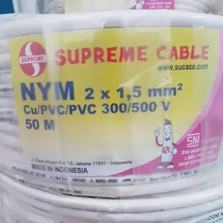 Kabel Supreme NYM 2 x 1,5 roll 50m kabel listrik instalasi