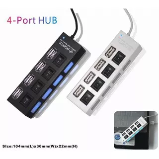 [USB HUB 4PORT ON OFF] USB Hub Port 4 Port On OFF LED / USB Percabangan 4in1 USB 2.0