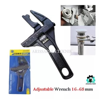 Kunci Inggris Serbaguna 16-68mm Sanitary Adjustable Wrench 300mm Kunci Pipa Kunci Pas Kepala Ganda