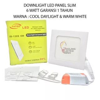 FATRO DOWNLIGHT LED PANEL SLIM KOTAK 6 WATT 6W 6 W INBOW GARANSI SATU TAHUN