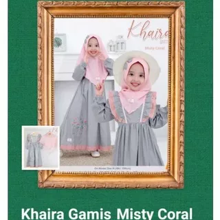 Gamis anak perempuan syar`i syari keren modern, favorit anak anak kekinian,  Heppin khaira