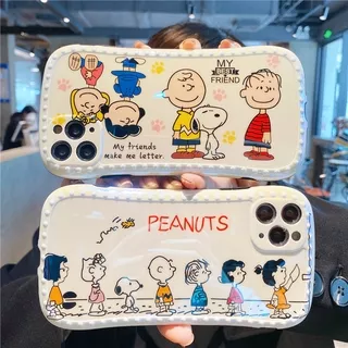 iPhone 11 Pro Max Cartoon Snoopy and Best Friends Blu-ray Mobile Phone Case Cover Accessories Gadgets iPhone XR Xs Max SE 2020 12 Pro Max 12 Mini 7 8 Plus Silicon Colorful Apple Phone Case