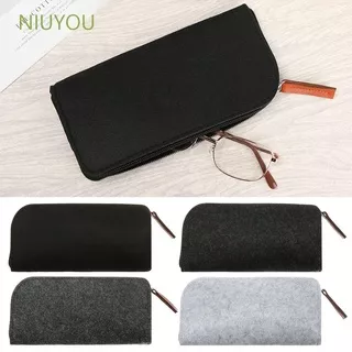 NIUYOU Portable Glasses Case Bag Soft Portatives Protector Eyeglasses Pouch Fashion Wool Felt Cloth Zipper Multifunctional Sunglasses Case Box/Multicolor