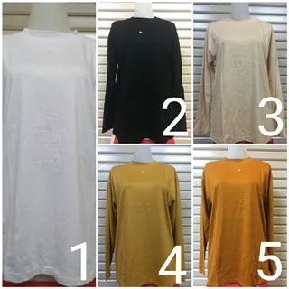 Manset Baju Kaos Katun Dalaman Kaftan Bolero Muslimah Premium Halus Wanita Jumbo Besar XXXL Ika Fas