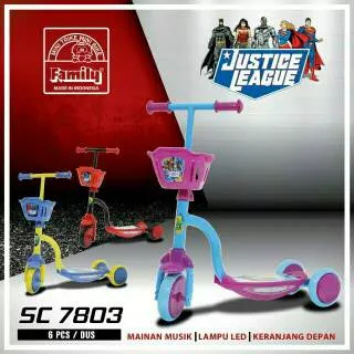 KHUSUS PENGIRIMAN JTR LUAR KOTA DKI - Scooter Anak Family Special Edition Justice League SC 7803