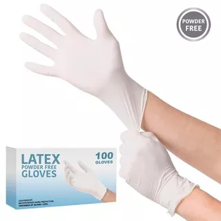 100 pcs sarung tangan medis latex isi 100 / non medis glove /gloves handscoon/nitrile