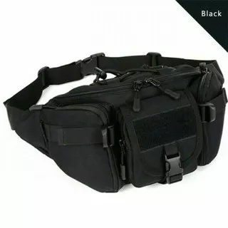 Bodypack Tas Pinggang Waist Bag Patrol Sling Bag - Black Waistbag Bahu Casual Import