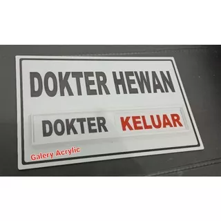 Akrilik papan nama dokter sign label acrylic papan bidan dan lain-lain