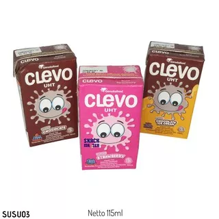 Susu Clevo Uht 115ml Chocolate & Strowberry ORIGINAL - SUSU UHT CLEVO 115ML SUSU KOTAK INSTAN SUSU03