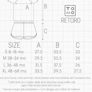 SF?Plus Retoro tee & short - setelan anak perempuan dan laki-laki *44