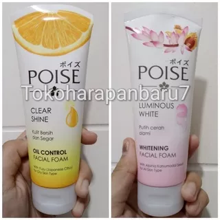 Poise Clear Shine 100ml / Poise Luminous White 100ml / Poise Facial Foam 100ml / Poise Whitening Facial Foam 100ml / Poise Oil Control Facial Foam 100ml