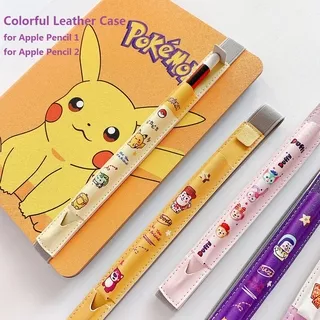 Portable Universal Colorful Pencil Case for Apple iPad Pencil 1/2 Cartoon Leather Pencil Holder