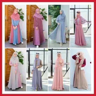 Dress Zoya Set Original By Adzkia Hijab Syari