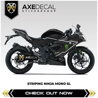 Striping Ninja Mono 250 SL Winter Test / Stiker Motor Kawasaki Ninja Mono Monster / Stock Decals