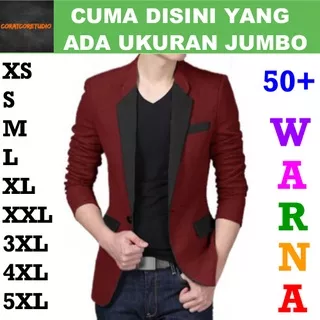 XXXXXL 5XL XXXXL 4XL XXXL 3XL XXL XL L M S XS JAS Pria BLAZER Cowok TEBAL SETELAN Laki Polos Kantor Office Kerja Resmi Formal Kasual Casual Kuliah Wisuda Resepsi Pernikahan Kantong MERAH MAROON HATI TUA GELAP Kombinasi HITAM Jas Kancing 1 2 Saku Tutup