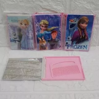 Cermin sisir Frozen Hello Kitty LOL Barbie / set kaca sisir portable / Sisir Cermin pocket travel