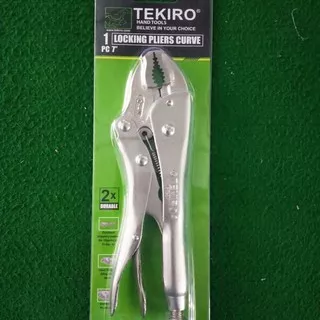 Tekiro tang buaya bengkok 7 inch / locking grip pliers curved