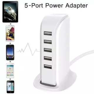 USB Power Adaptor Charger 5 Port 30watt / Travel Usb Charge Universal 5port / Adaptor Charge Usb