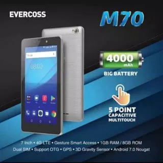 TABLET Android 7 icnh EVERCOSS M70 4G 4000mAh murah (Bukan Samsung Galaxy Tab)