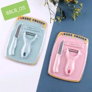 Pisau Set 3 in 1 / Talenan 3 in 1 / Pisau Dapur Murah / Pisau Dapur Super Tajam / Pisau Dapur Kecil / Peeler Pengupas Kulit Buah, Kentang, Wortel / Pisau Pengupas Kulit Buah, Sayuran / Pisau Peeler Kupas Kulit Buah, Wortel, Kentang