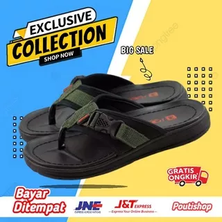 Sandal Pria Kulit Asli Original Sendal Casual Pria Cowok Fladeo Kasual Dewasa Jepit Keren Kekinian