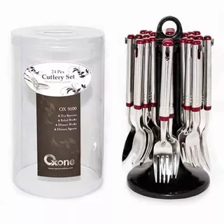 Oxone Ox-9100 Sendok Garpu Set Anti Karat Stainless Ox 9100 Peralatan Makan Tebal Bagus Spoon Fork