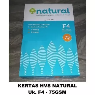 kertas hvs kertas fotocopy kertas print natural F4 75gsm