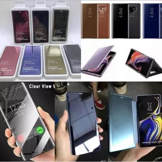SAMSUNG S7 EDGE/A12/M12/A32 4G/A22 4G/M32/M22/A52/A52S/A03S 2021/SAMSUNG A02S FLIP COVER CLEAR VIEW STANDING COVER MIRROR FLIP COLOUR
