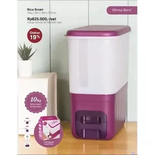 Tupperware Rice Smart dispenser tempat beras