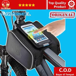 Tas Sepeda Anti Air Waterproof dengan Case Tempat HP Smartphone - ROS12813 TItanGadget