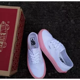 sepatu vans authentic putih pink_sepatu wanita_sepatu sneakers wanita