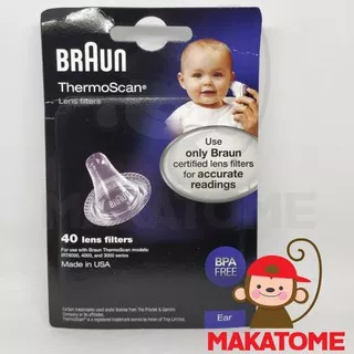 Braun ThermoScan Lens Filters for Ear Thermometer 40 piece cap plastik termometer cover thermo scan
