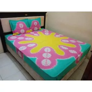 Sprei jumputan halus/sprei batik pekalongan/sprei jumputan sol prosen