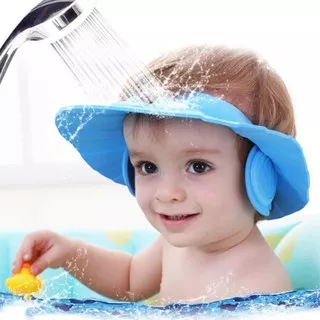 Baby Shampoo Shower Cap Topi Keramas Mandi Bayi Anak Pelindung Mata