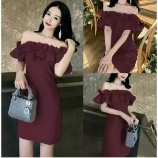 CB1201 DRESS PESTA MIDI MAUREEN - DRESS SABRINA KARET MODIS -DRESS PARTY MALAM CLUBBING - DRESS MINI