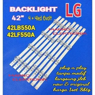LAMPU BL BACKLIGHT TV LED LG 42 INC 42LB550A 42LF550A 42LB 42LF 42LB550 42LF550 8K 6V