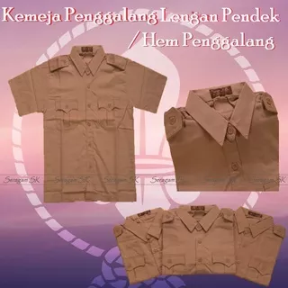 Baju Seragam Pramuka Penggalang Pendek / Hem Penggalang Pramuka / Baju Kemeja Pramuka Penggalang